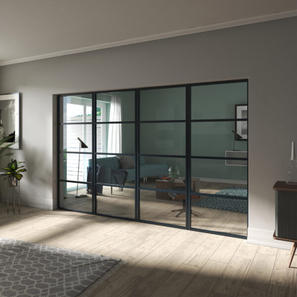 Aluminium Internal Screen - 3 Transom  – 2200mm – 3000mm Height (33mm Bar)